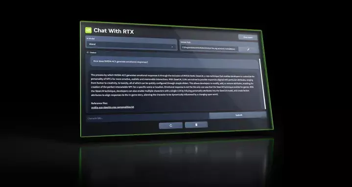 Nvidia представила локальную генеративную нейросеть Chat with RTX