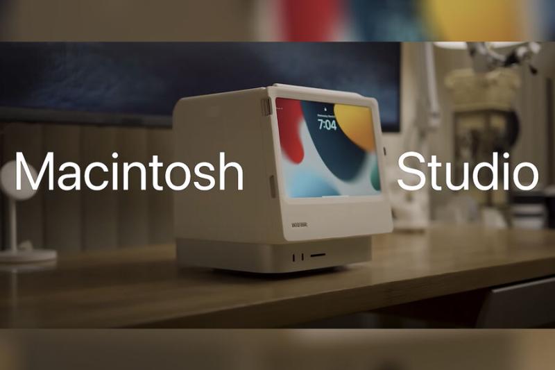 Блогер превратил Mac Studio и iPad mini в мини-версию легендарного Macintosh