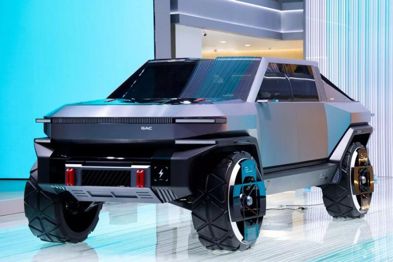 В Шанхае GAC показал пикап в стиле Cybertruck от Tesla