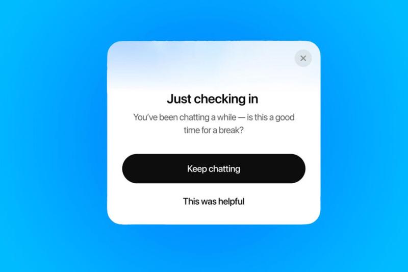 Engadget: ChatGPT начнется слать пользователей отдыхать ради пользы для здоровья