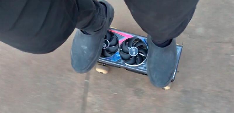 Энтузиаст ashleysaidwhat создал скейтборд на базе корпуса СО GeForce RTX 5080