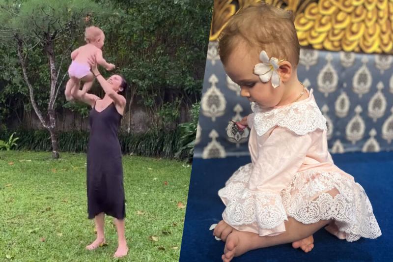 Певица Сати Казанова опубликовала редкие кадры с годовалой дочерью